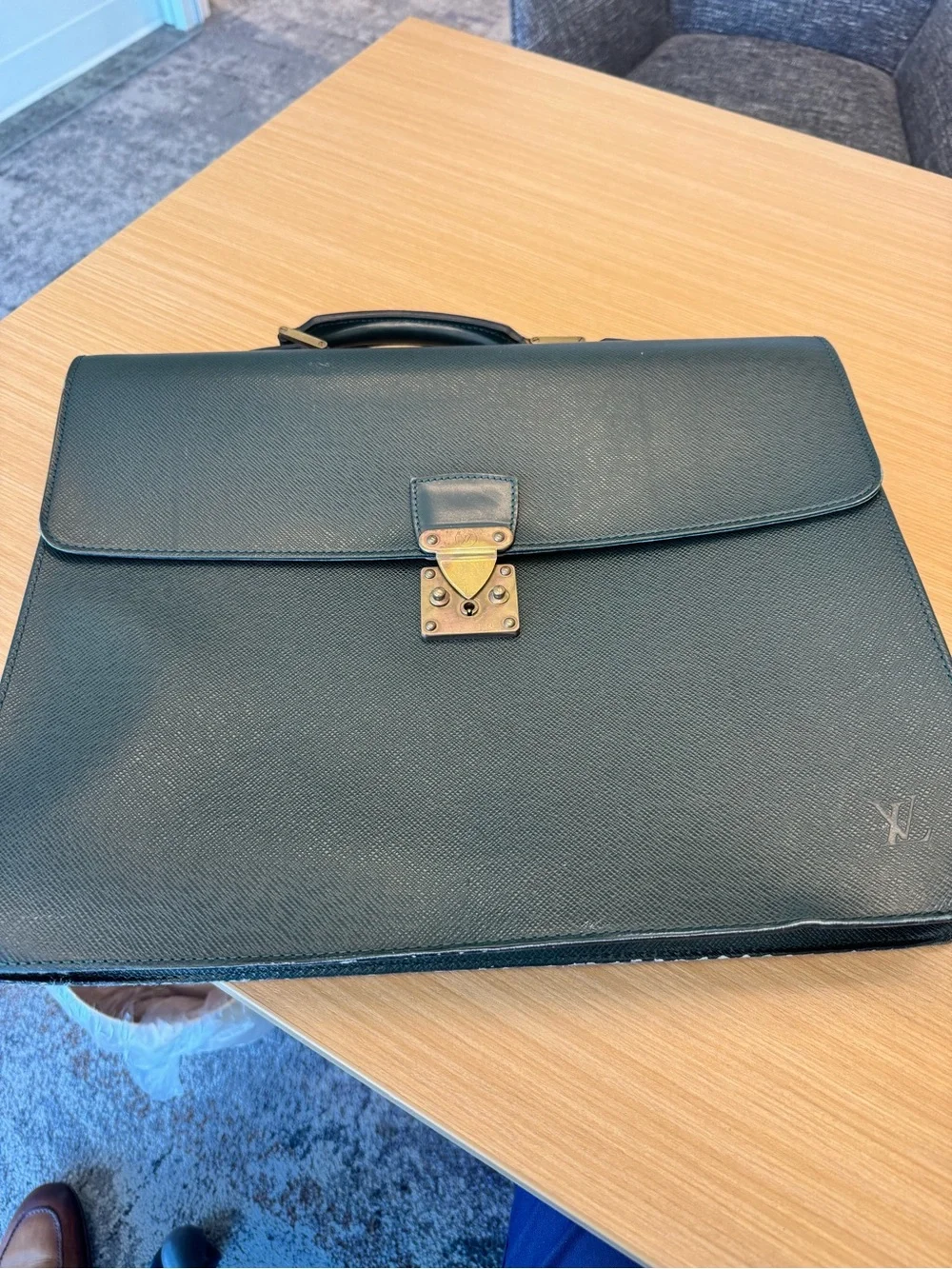 3 - Authentic Louis Vuitton Briefcases 2 Epi (Black and Cognac) 1 Taiga Green